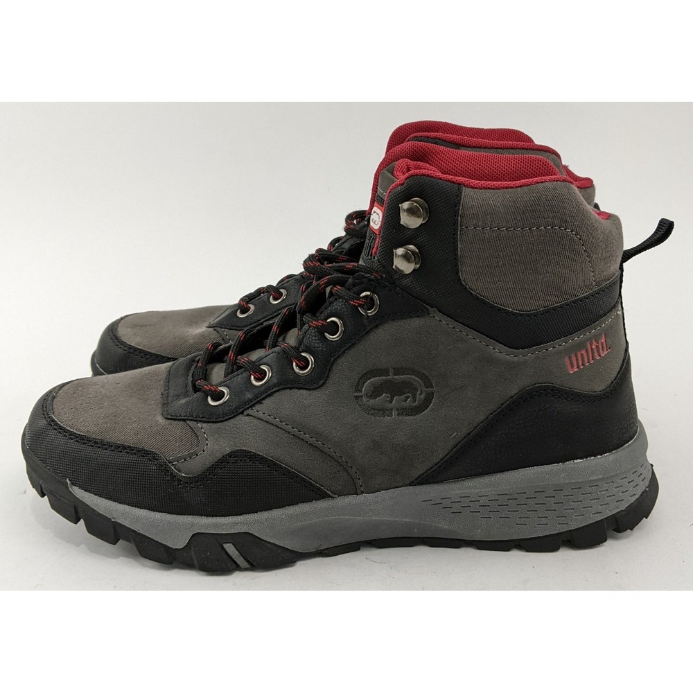 Ecko Unltd. Hiking Boots Ankle Gray‎ Lace Up Padded Collar Men's Size 9